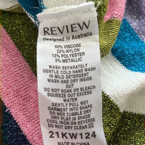 REVIEW Pippi Stripe Metallic Rainbow Knit Sweater Jumper - Picture 14 of 14